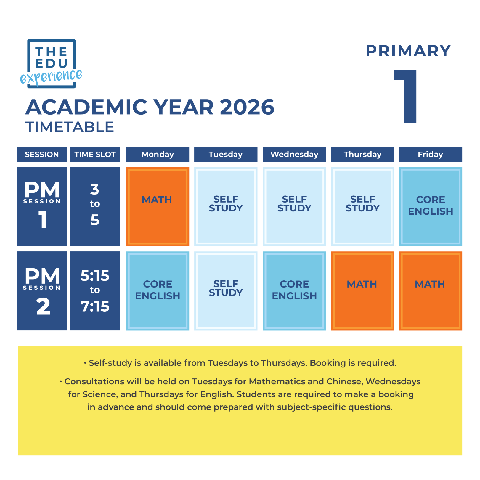 Class Schedule (TAMPINES PLAZA) 2026